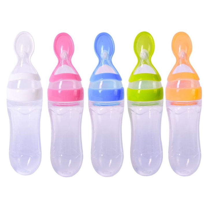 Silicone Training Rice Spoon, Infant Cereal Food Supplement, Safe Feeder