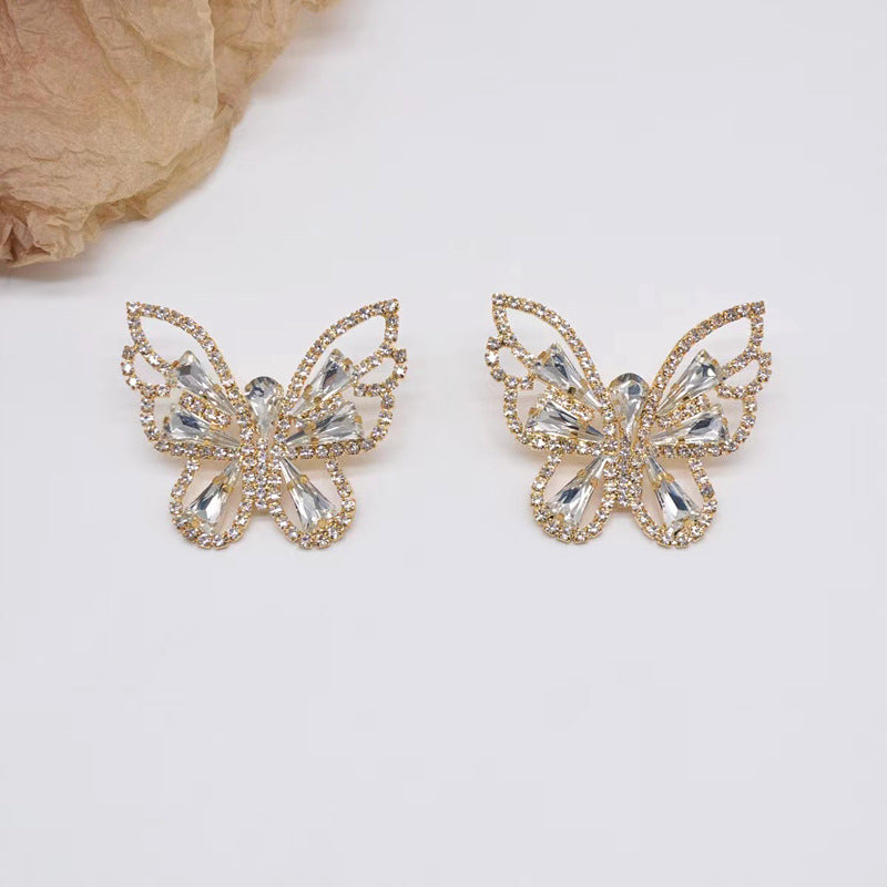 Women's Oversized Butterfly Necklace Earrings