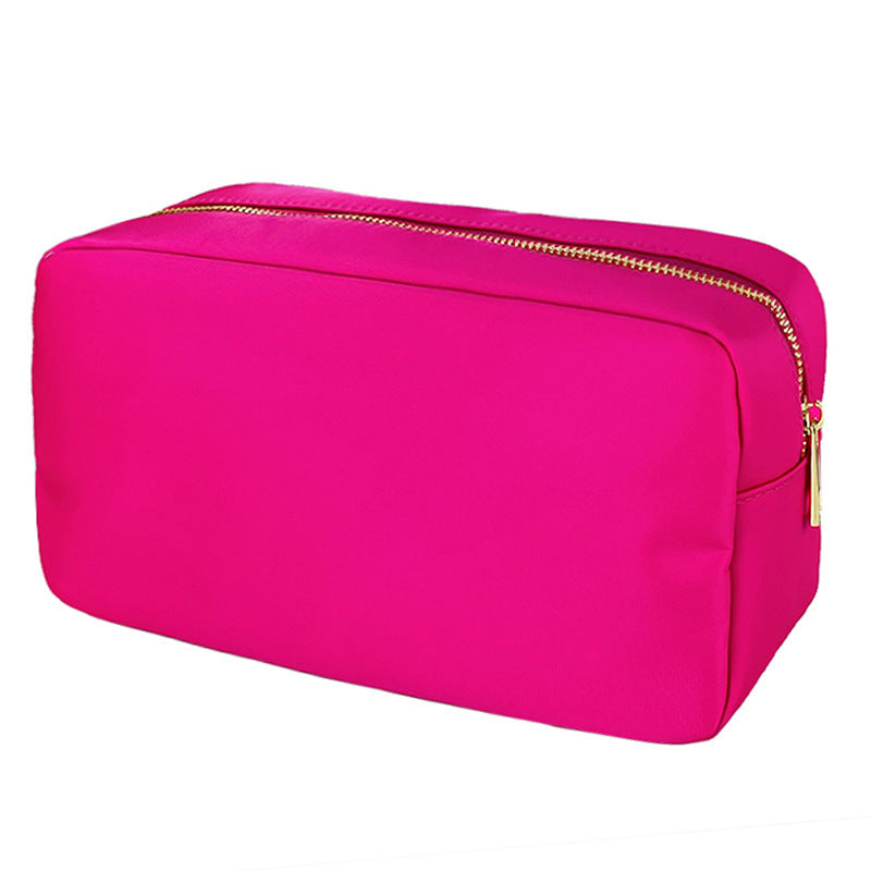 Fashionable Large Capacity Portable Zipper Waterproof Nylon Makeup Bag