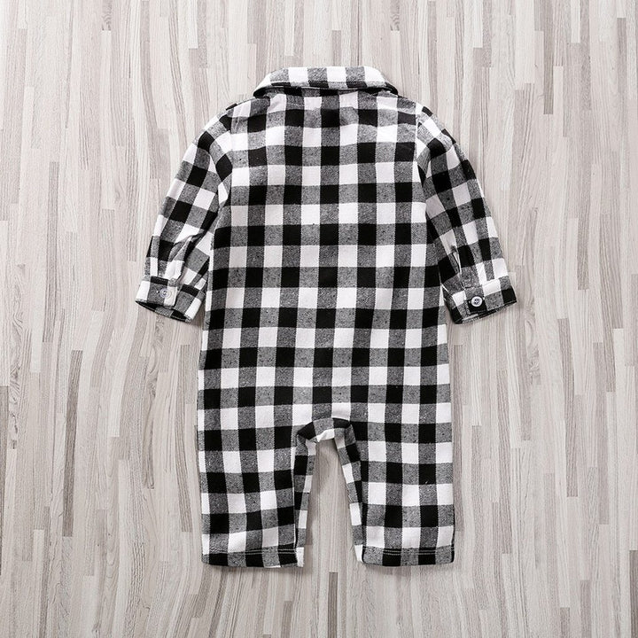 Baby striped plaid onesie