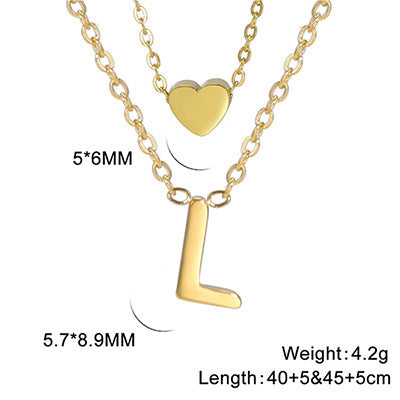 Elegant And Fashionable, Carefully Shaped 26 Letter Necklace