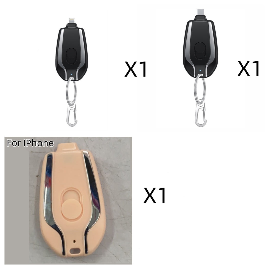 1500mAh Mini Power Pod Pod Cheychain încărcător cu tip-C ultra-compact mini pachete de baterii de încărcare rapidă de rezervă de rezervă