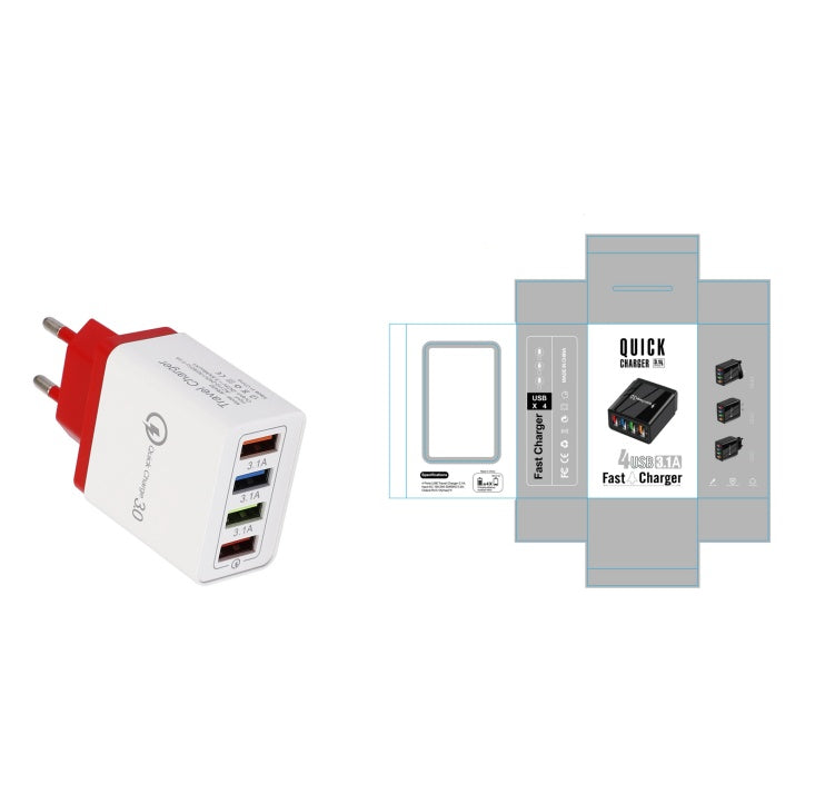 Încărcător USB Quick Charge 3.0 4 Adaptor pentru telefon pentru tabletă Portabil Portabil Mobile încărcător rapid