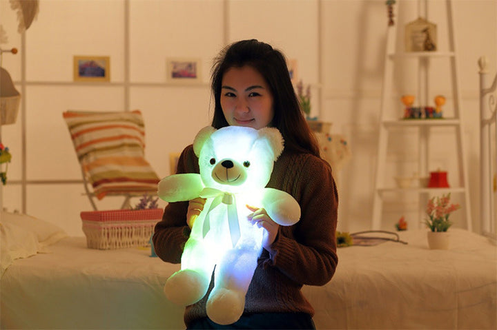 Creative Light Up Teddy Ursuleți umplute Plușă jucărie de pluș colorat de Crăciun strălucitor pentru copii pernă pentru copii