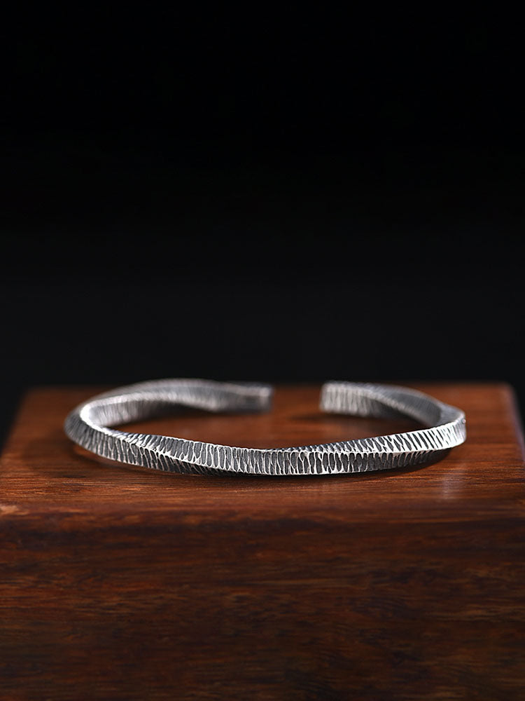 999 Sterling Silver Mobius Brățară pentru bărbați și femei