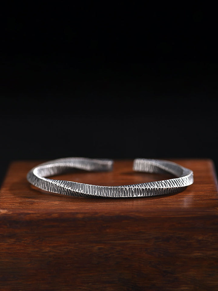 999 Sterling Silver Mobius Brățară pentru bărbați și femei