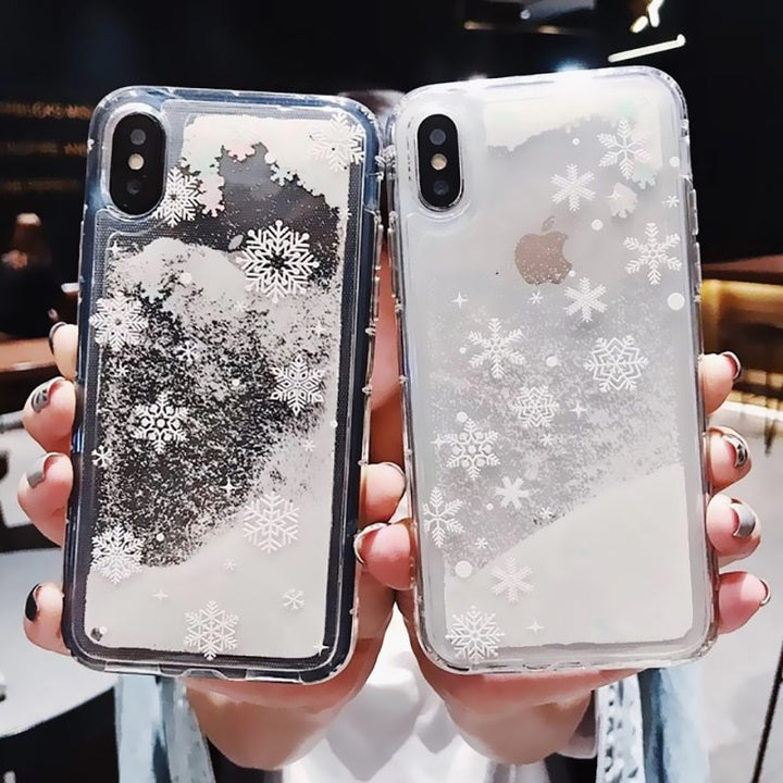 Compatible with Apple , Snowflakes Sands Mobile Shell Christmas