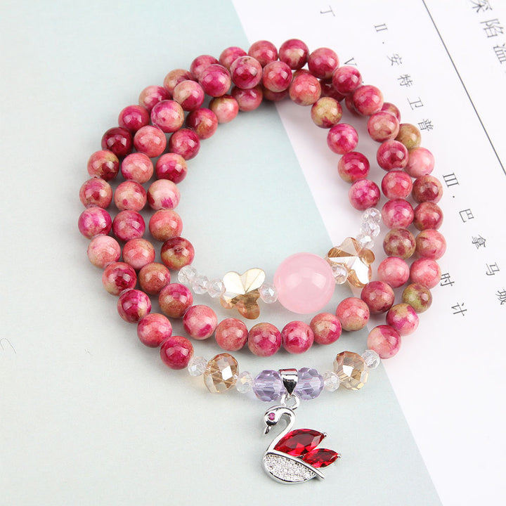 Women's agate crystal multilayer bracelet