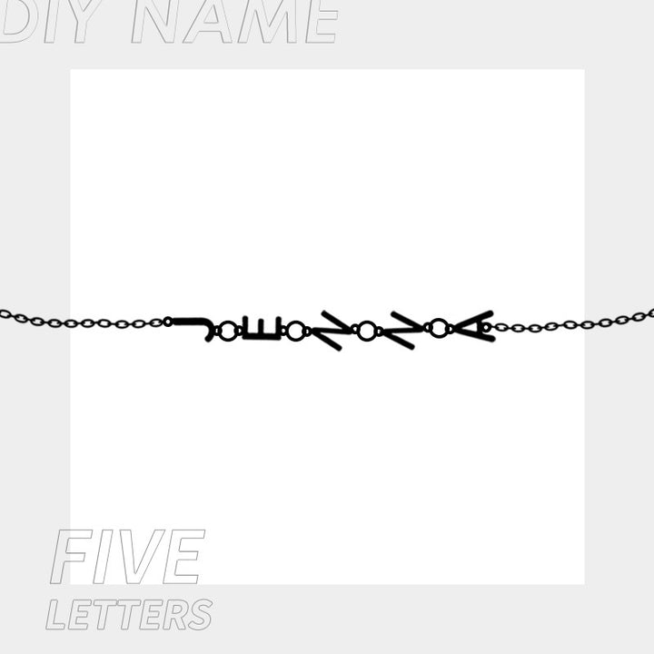 Name Bracelet DIY English Letter Stainless Steel