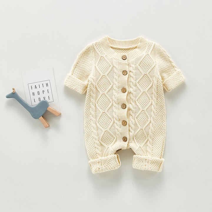 Baby cotton and woolen bodysuit