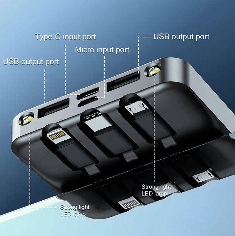 6000mah Mobile Power Bank Mobile Phone Backup Battery Convenient Charging UK