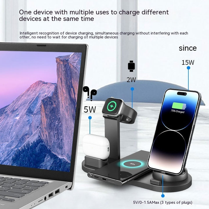 Three-in-one Wireless Charger Mobile Phone Holder