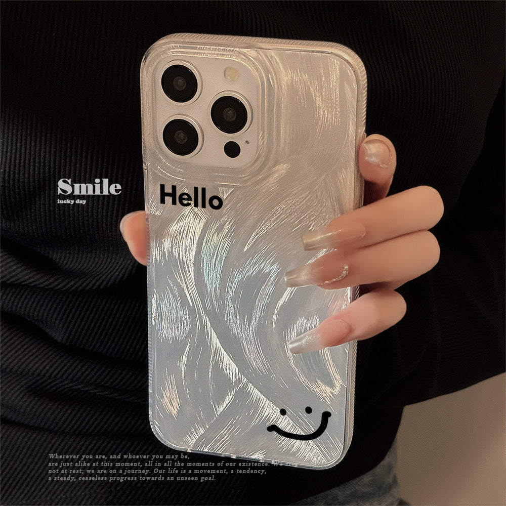 Niche ins English Smile Face Case Simple Telefon