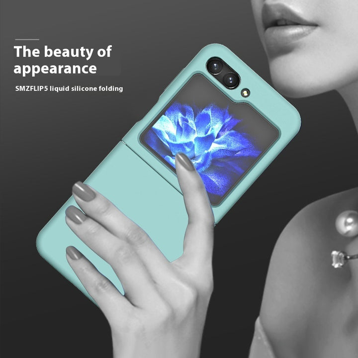 Phone Case Real Liquid Silicone Foldable Screen All-inclusive Drop-resistant