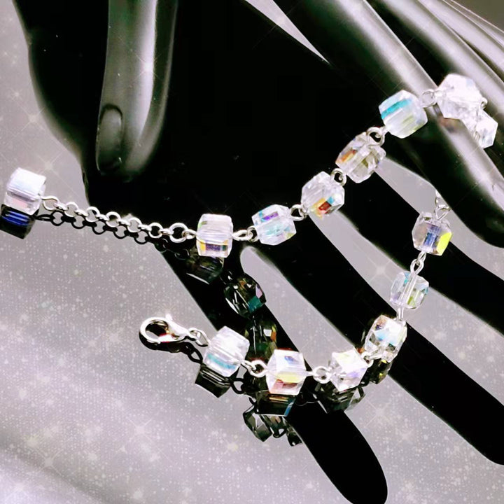 Crystal Bracelet Aurora Crystal Sugar Cube Rainbow