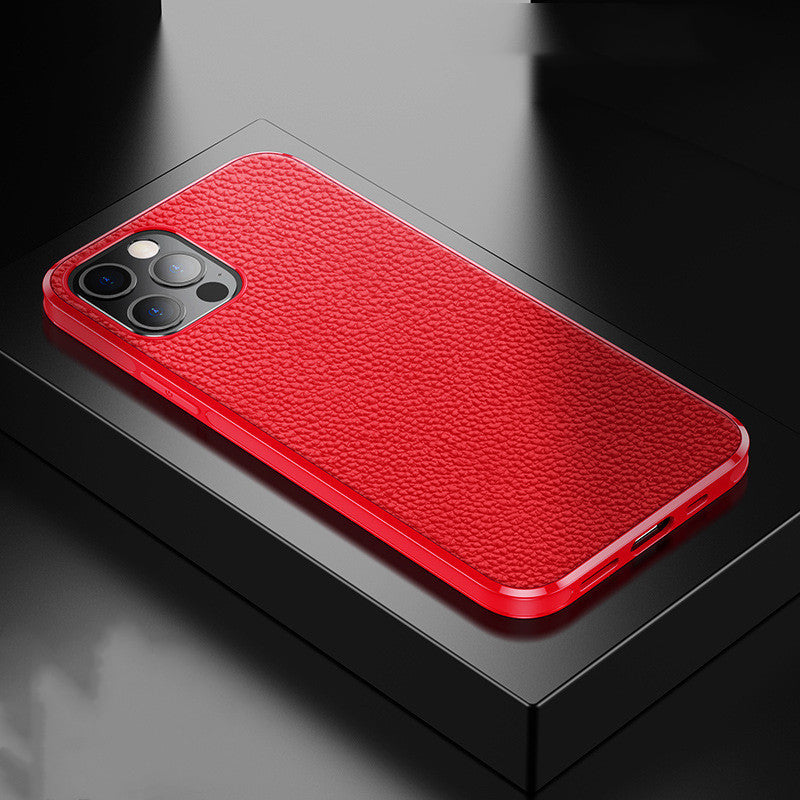 Compatibil cu Apple , Textură din piele lychee TPU Telefon mobil Car Carcasă automată Magnetic Cover