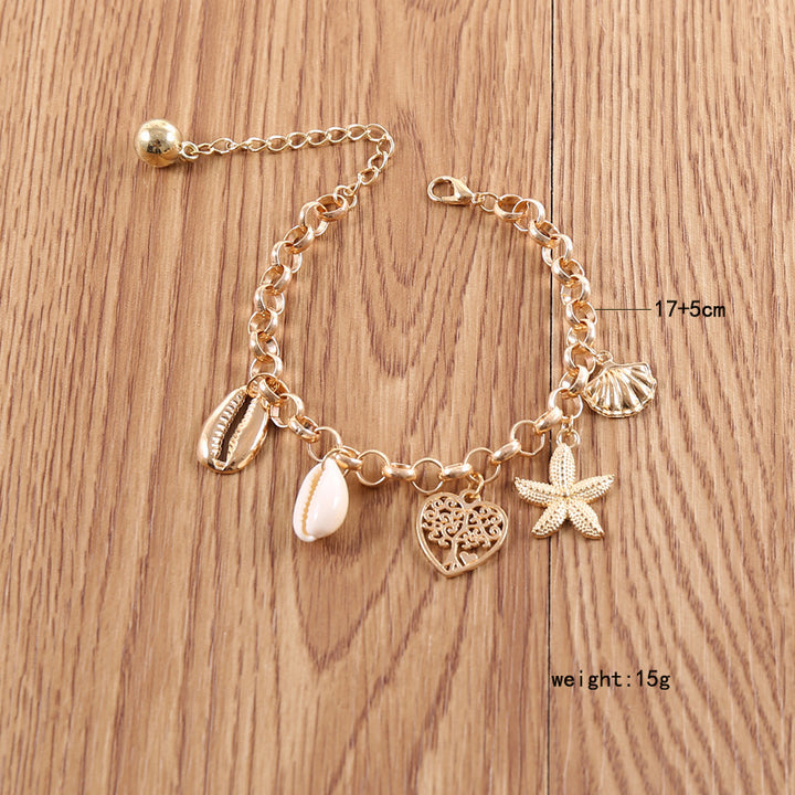 Women's Fashion Simple Shell Starfish Scallop Love Bracelet