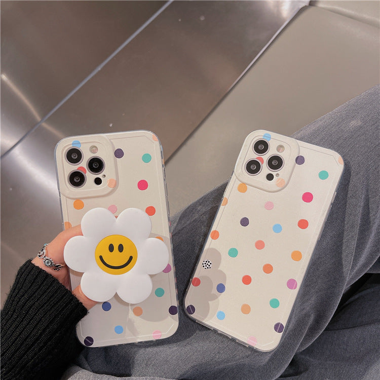 Ins Flower Stand Phone Case Silicone Soft