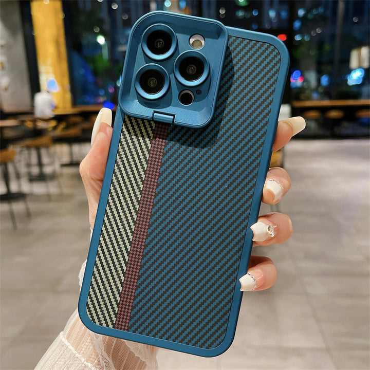 High-grade Carbon Fiber For 13pro Phone Case 15promax Soft Drop-resistant Bracket