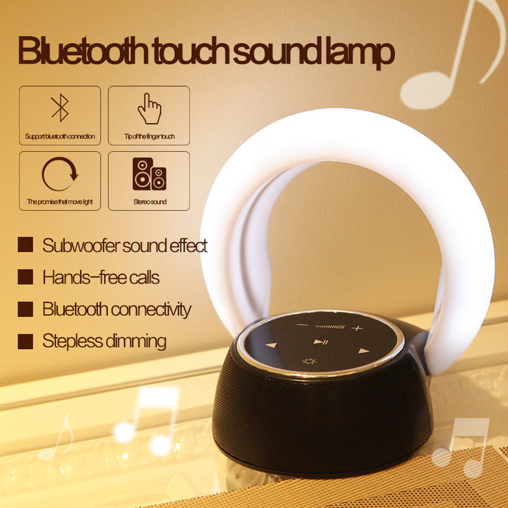 Creative Bluetooth subwoofer stereo difuzor stereo lampă de birou LED LED -ul fără picioare Lumina de atmosferă pliabilă