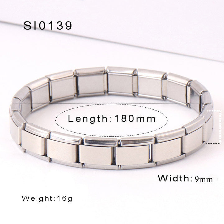 Fashion Bracelet Electroplated Stainless Steel Material Personalized Bracelet Removable