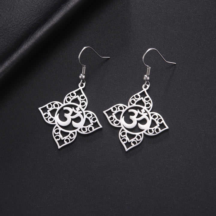 Women's Yoga Symbol Stainless Steel Earrings