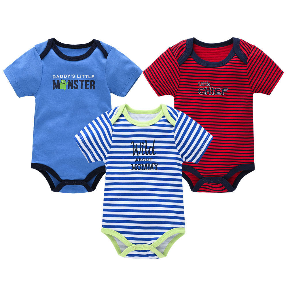 New short sleeve baby clothes