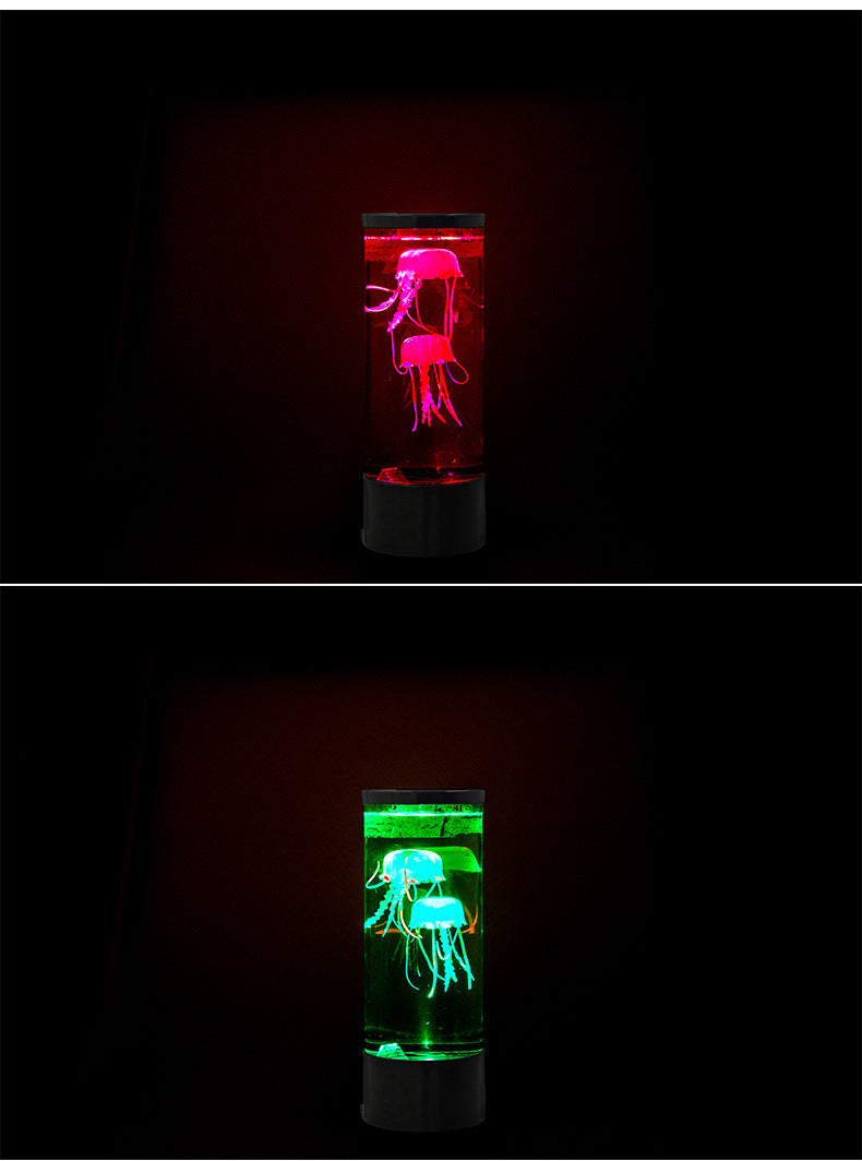 LED Jellyfish Aquarium Lamp Night Light USB Powered