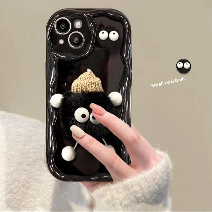 Cartoon Cute Plush Hat Doll Phone Case