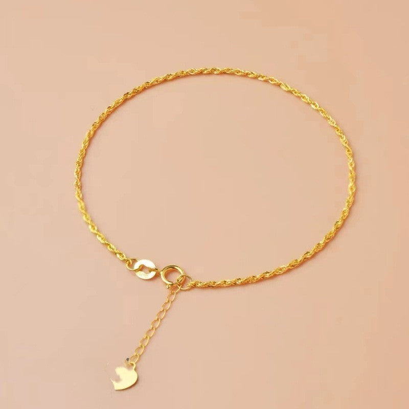 Gold Hemp Rope Bracelet Hollow