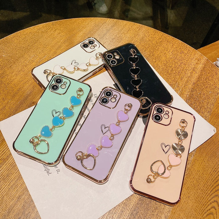 Electroplated Heart-shaped Mobile Phone Shell