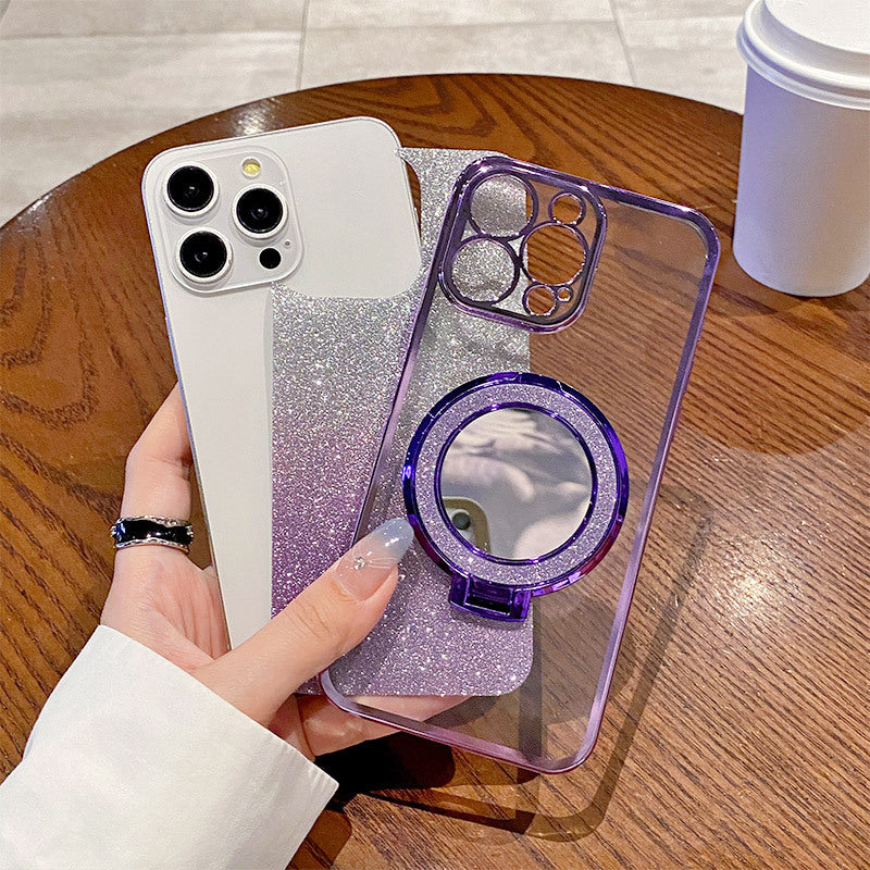 Applicable Phone Case Magnetic Mirror Bracket Protective Sleeve