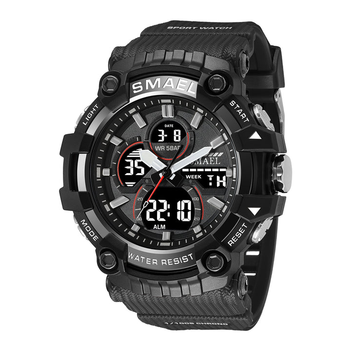 Double Display Digital Waterproof Luminous Men's Watch