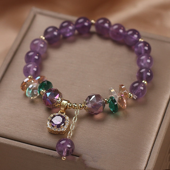 Internet Celebrity Special-interest Design Natural Amethyst Bracelet