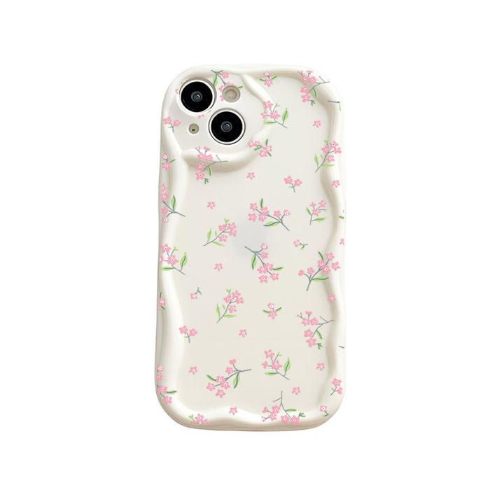 Fashion Brand Cream Pattern Transparent Case 15 Phone CaseFlowers