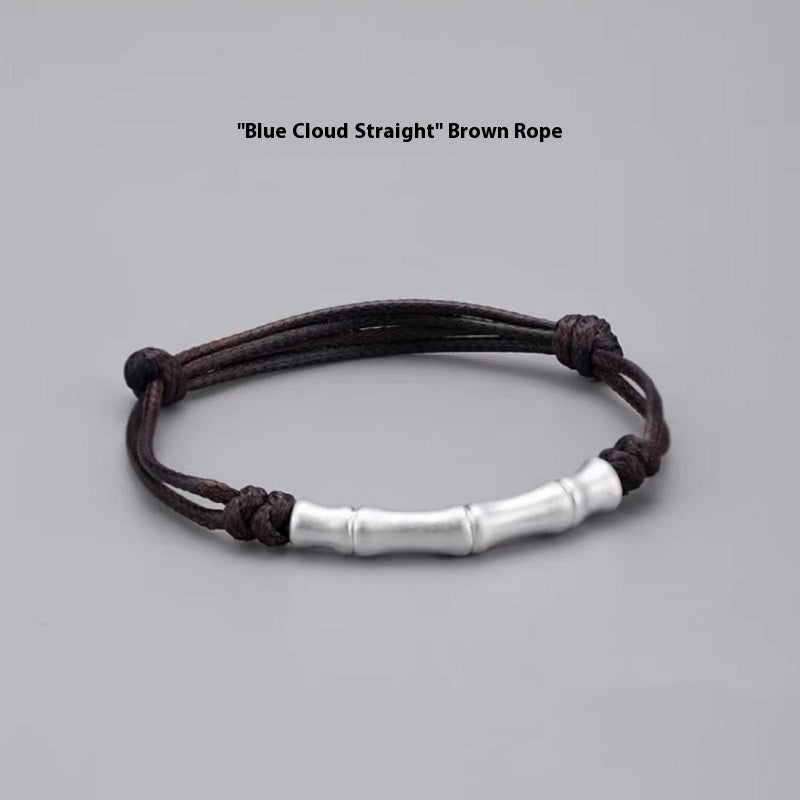 Fashion Sterling Silver Bamboo Bracelet For Men