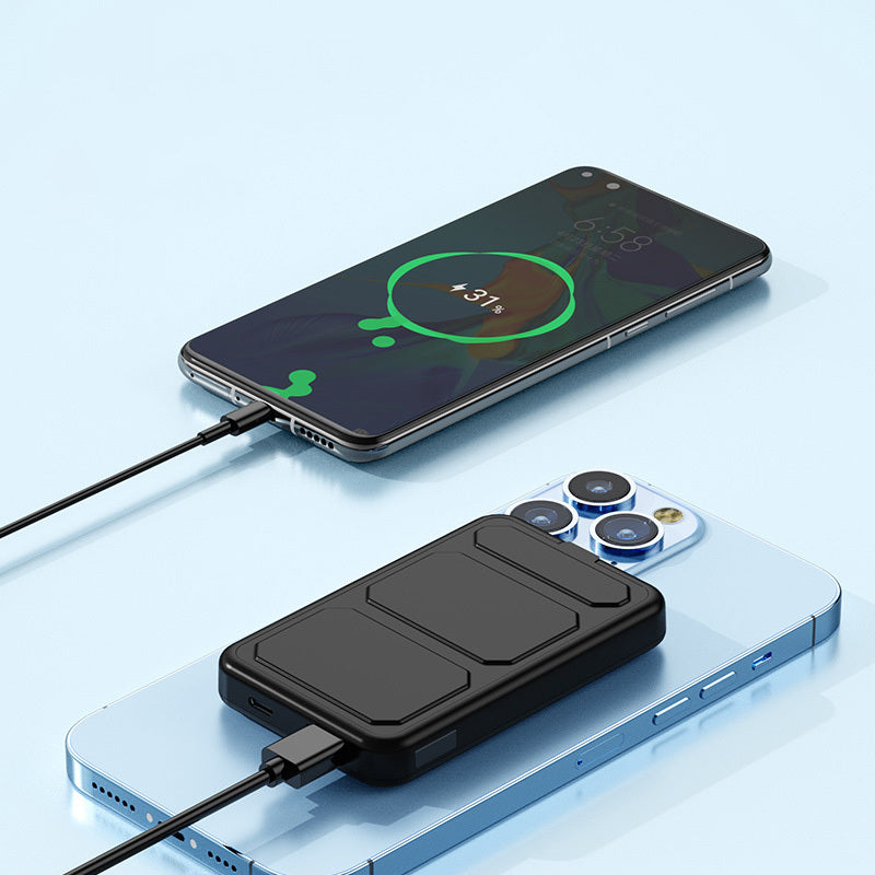 Magnetic Suction Wireless Charging Treasure Large Capacity Folding Bracket Mobile Power Supply