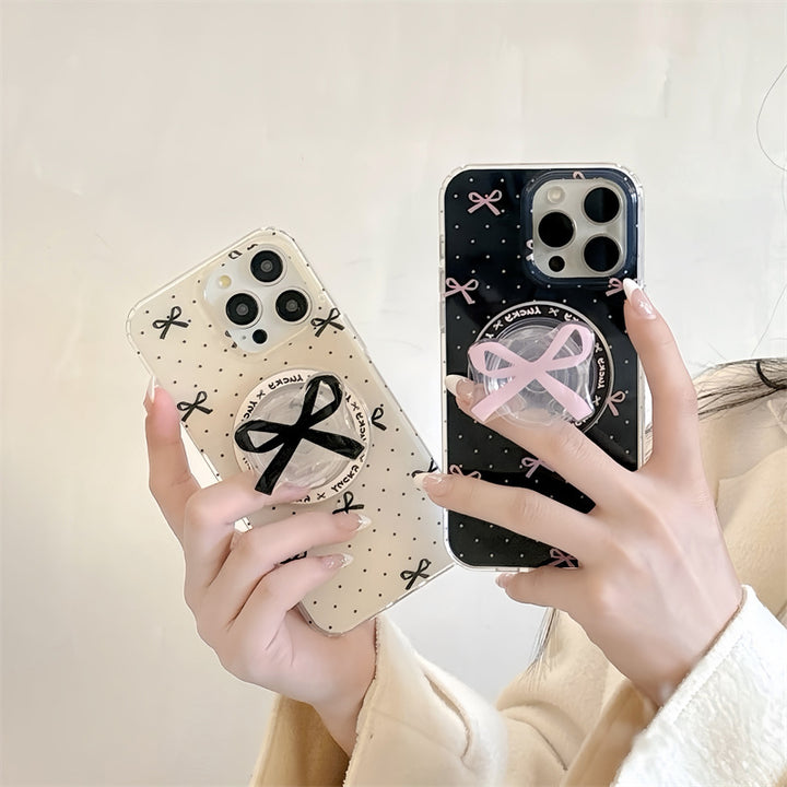 Femei Polka Dot Bow Magnetic Strap Bracket Telefon