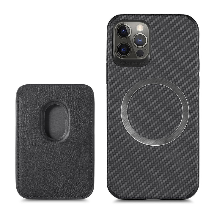 Suport pentru carduri magnetice XR Carbon Fibra Case de telefon