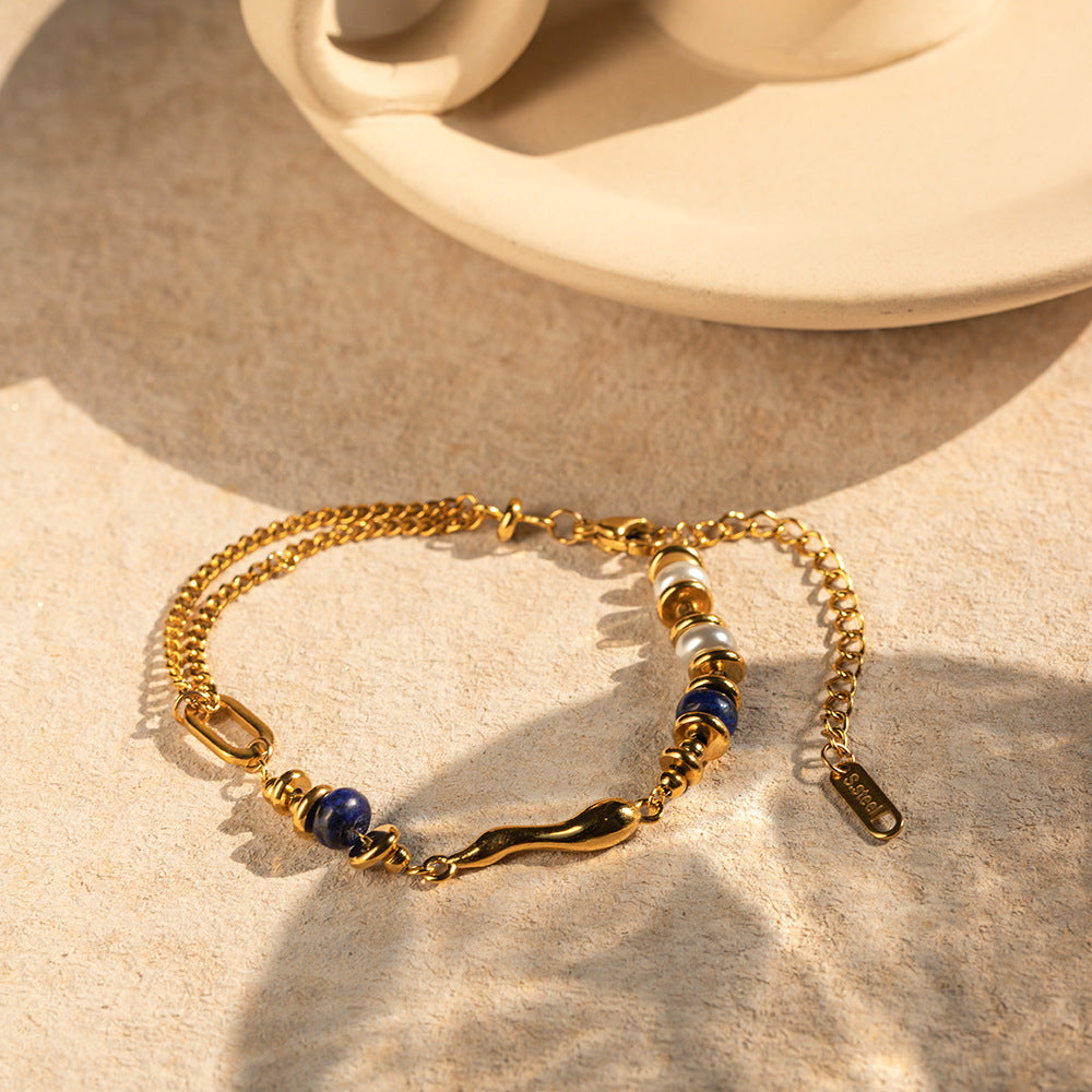 Women's Fashion Gold Stone Water Drop Bracelet