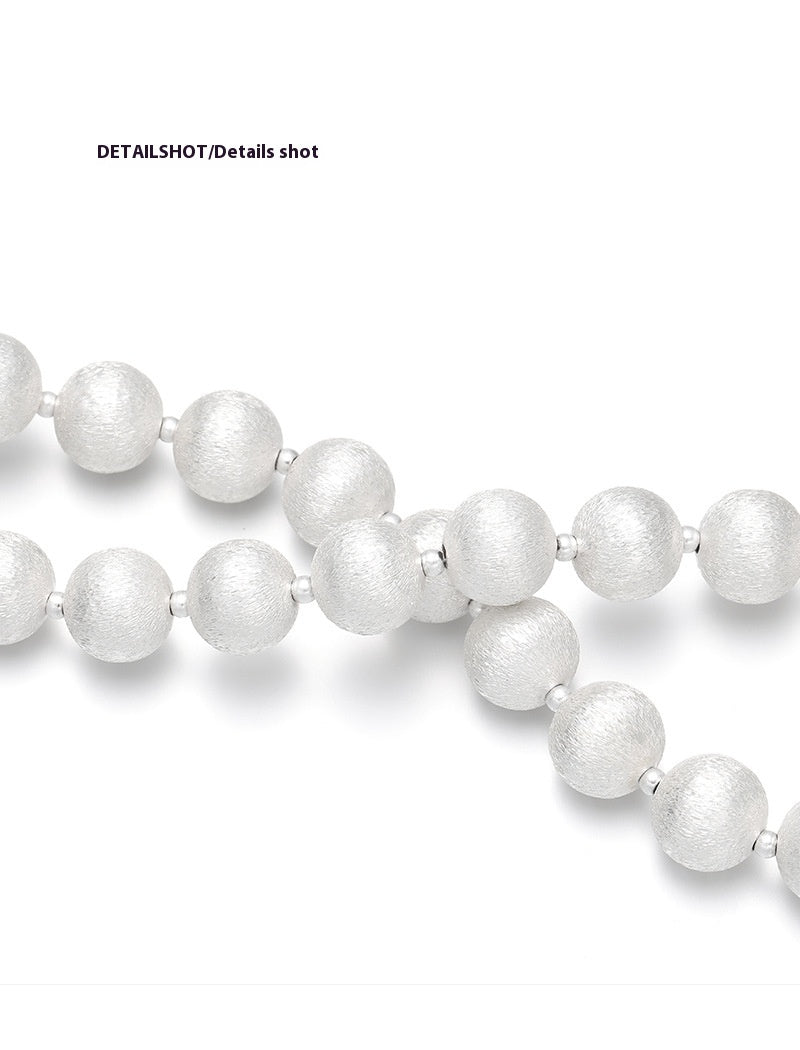 Design original Desen de nișă Beads Fried Street Round Beads Clavicule Personalitate Brățară și colier