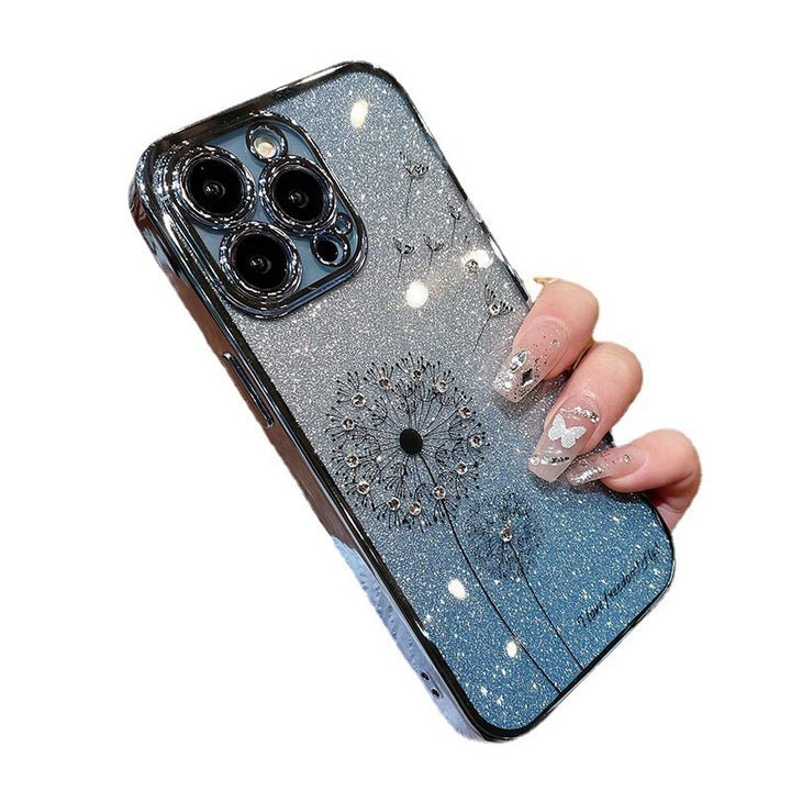 Dandelion Gradient Glitter Silicone Phone Case