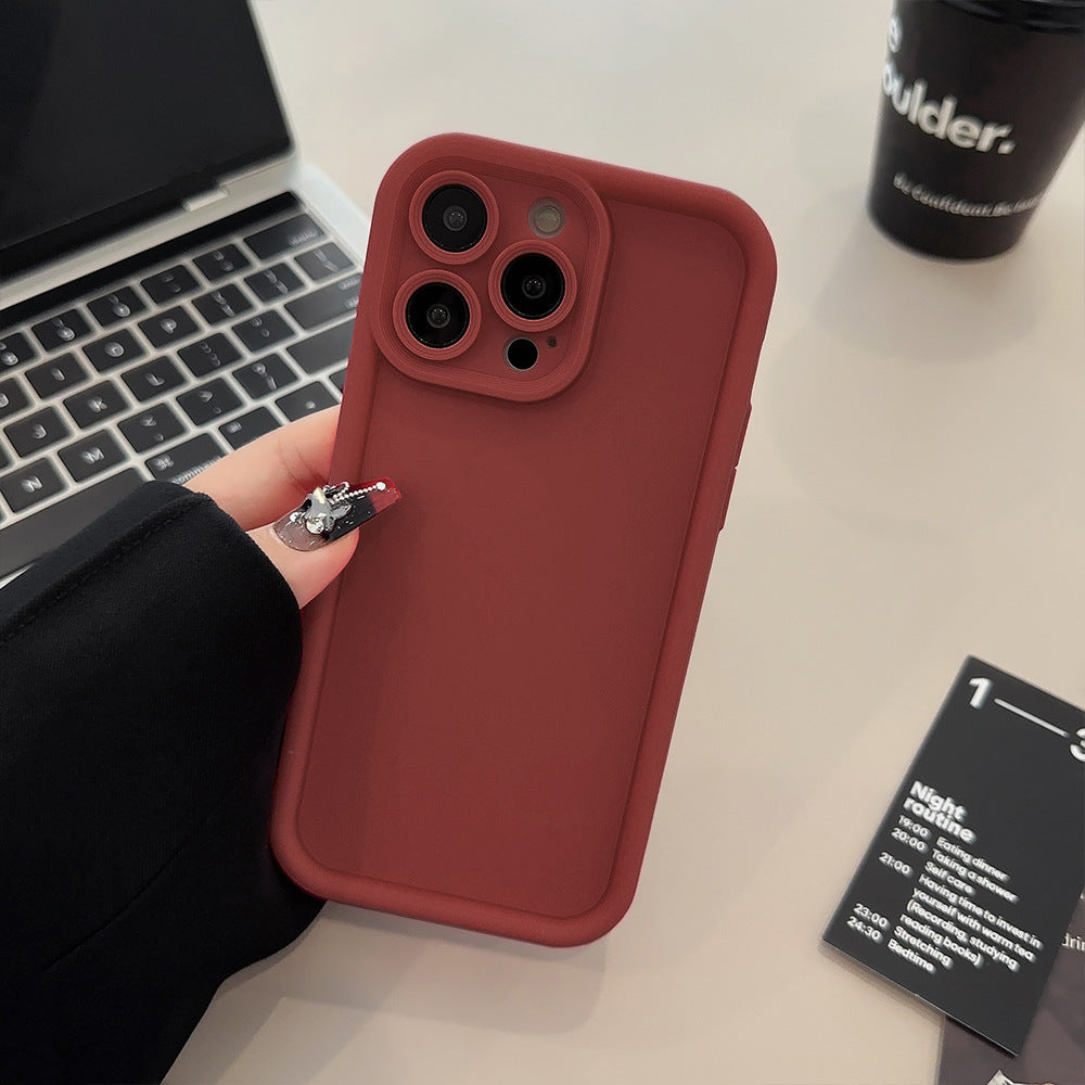 Solid Color All-inclusive Silicone Phone Case