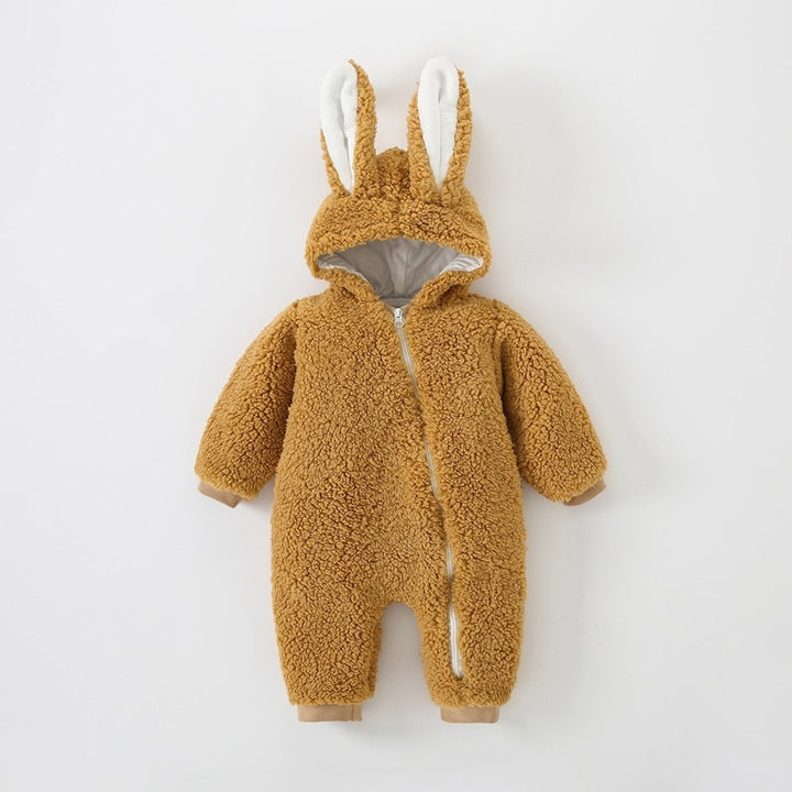 Fashion Baby Warm Bunny Ears Jumpsuit