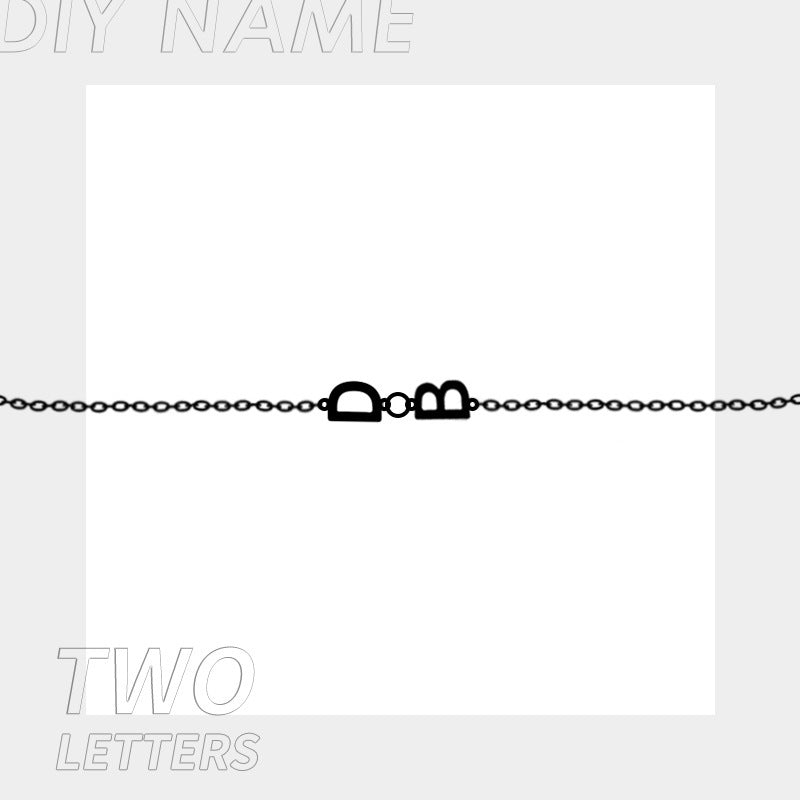 Name Bracelet DIY English Letter Stainless Steel