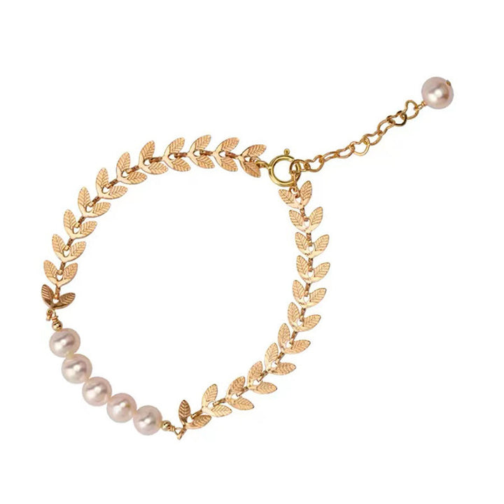 Women's Freshwater Pearl Moon Cassia Twig Bracelet