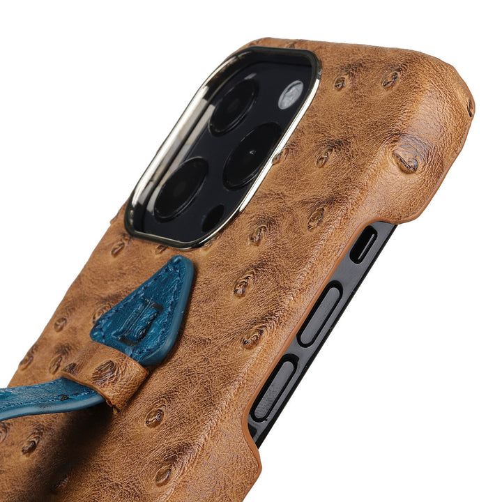 For Ostrich Texture Leather Stand Phone Case