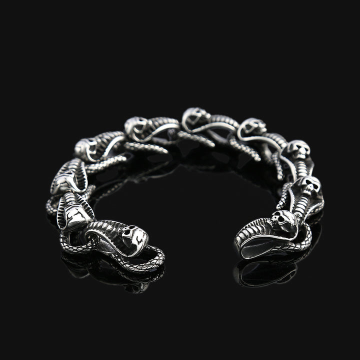 Titanium Steel Men's Fashion Skull Bracelet