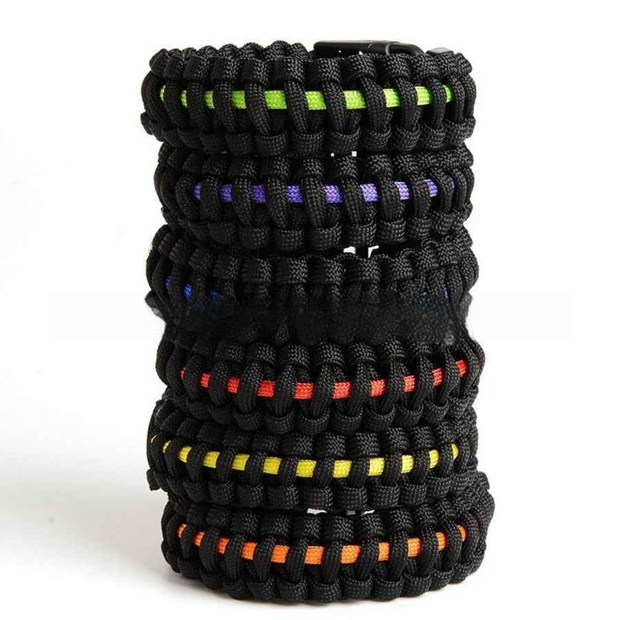 Men's And Women's Blue Line Paracord Bracelet