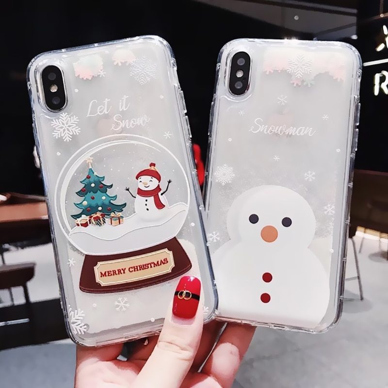 Compatible with Apple , Snowflakes Sands Mobile Shell Christmas